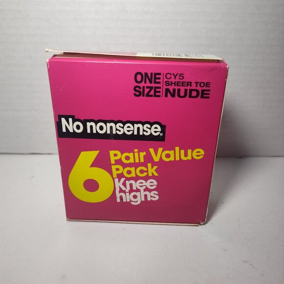 NO NONSENSE - Knee Highs Sheer Toe One Size Nude - 6 Pair - Picture 5 of 5